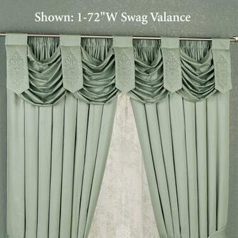 Double Swag Shower Curtain With Valance