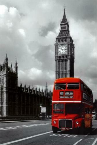 London Red Bus iPhone Wallpaper Photo