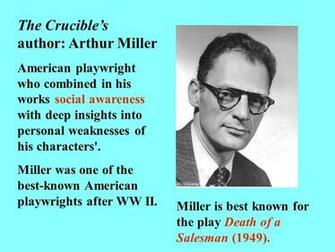 Background For The Crucible S Author Arthur Miller
