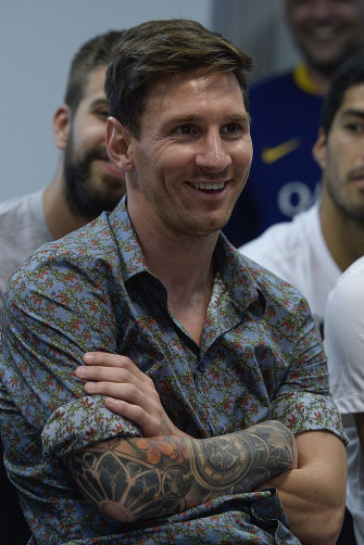 Barcelona S Argentinian Forward Lionel Messi Smiles During A