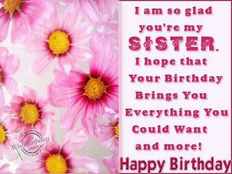Happy BirtHDay Sister Quotes Sky HD Wallpaper