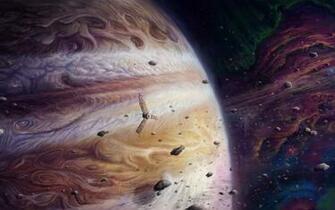 Fiction Plan Te Vaisseau Spatiale Nasa Jupiter Espace Fond D Cran
