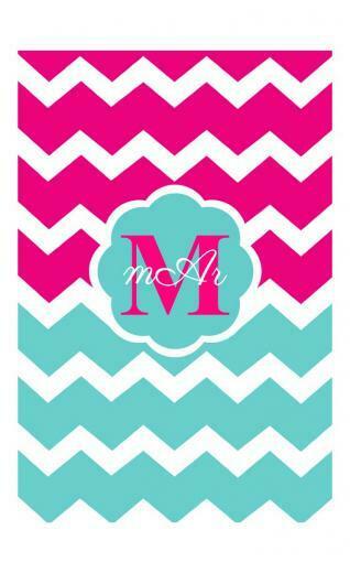 Monogramed Wallpaper Chevron Designs