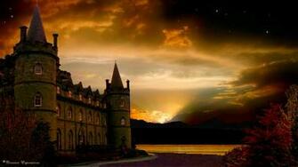 Wallpaper Castle Sunset Windows Xp Themes Vista