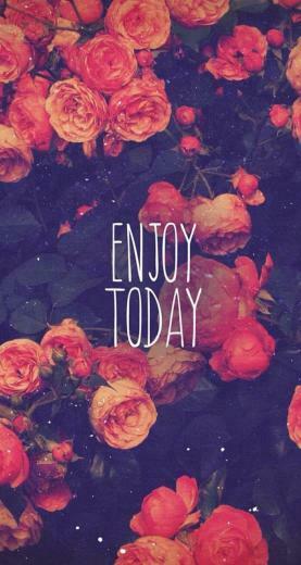 Cool Girly Pink Roses Vintage Enjoy Today Photo Case Mate iPhone