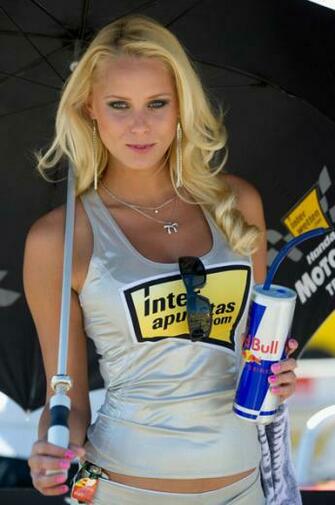 This Photo Grid Girl A Poses On The Of Motogp Race