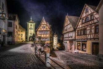 Rothenburg Split Road HD Wallpaper Background Image