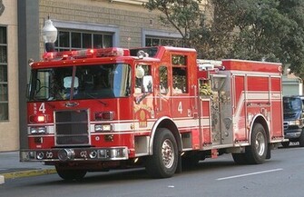 Ladder Pierce Site Showingpierce Fire American Carries Gallons Of