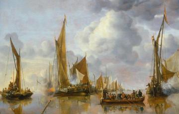 Wallpaper Ship Picture Sail Seascape Jan Van De Capelle