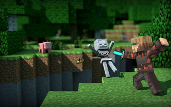 The Classic Minecraft Wallpaper But With Pewdiepie S Skin P
