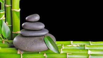 Bamboo And Zen Stones Wallpaper Wide HD