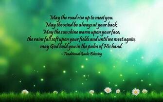 A Traditional Gaelic Blessing Nature Background iPhone Green