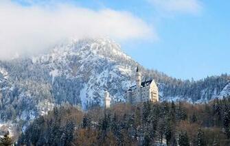 Wallpaper Winter Forest The Sky Clouds Snow Trees Mountains