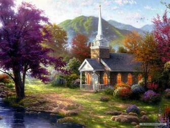 Wallpaper Nature Thomas Kinkade
