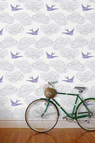 Julia Rothman Daycream Lilac Wallpaper From Hygee And West
