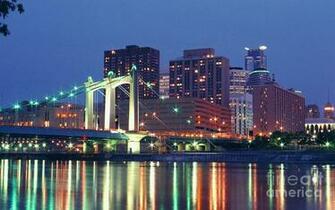 Minneapolis Photograph Skyline At Night By Heidi Hermes