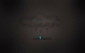 Apple Brand Mac Pc Logo Black Cloudy Rain Desktop Wallpaper