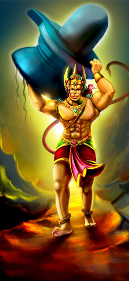 Hanuman 4k Cave iPhone Wallpaper