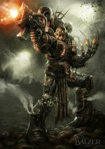 Nurgle Chaos Space Marine By Helgecbalzer