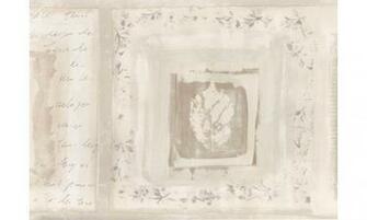 Home Cream White Beige Leaf Displays Wallpaper Border