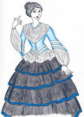 Early Victorian Civil War Period Inspired Dress By Oakevolution On