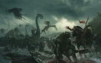 Fantasy Viking Warrior Artwork Rain Art Warriors