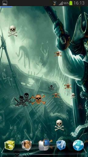 Bigger Pirate Skull Live Wallpaper For Android Screenshot