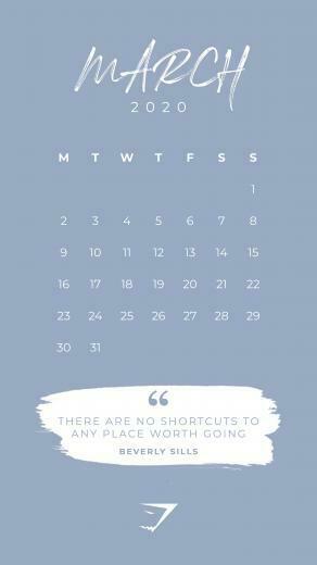 The Official Gymshark Calendar March Plan Your Time And