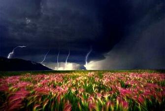 Storm Field Rain Clouds Stormy Moving Tornado Closer Weather