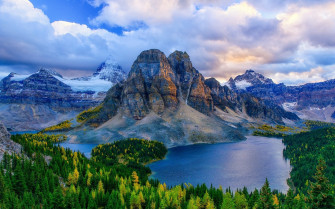 Fonds D Cran Canada Alberta Montagnes Lacs For T Automne Image Wallpaper