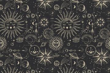 Cosmic Mood Desktop Wallpaper Art Witchy Aesthetic