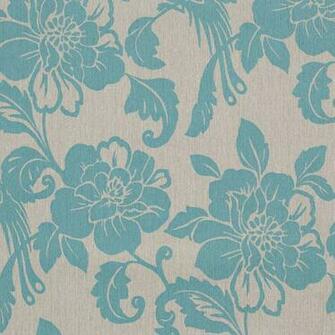 Gray Turquoise Green Modern Floral Spring Garden Wallpaper