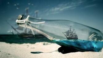 Only HD Wallpaper Ship In A Bottle