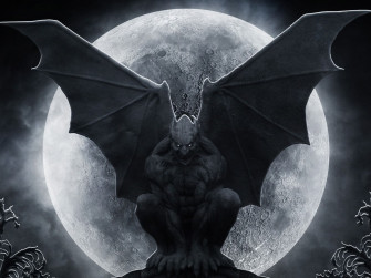 Gargola Gargoyles Dark Art Halloween Wallpaper
