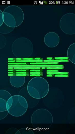 Des Live Wallpaper My Name Line 3d Mein Linie