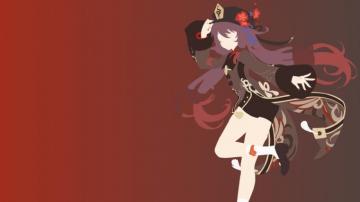 More Minimalistic Wallpaper Featuring Diona Xiangling And Hu Tao