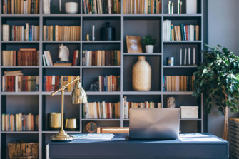 Bookshelf Background Wallpaper