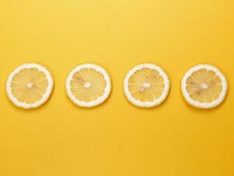 Lemon Slices Wallpaper Stock Photos