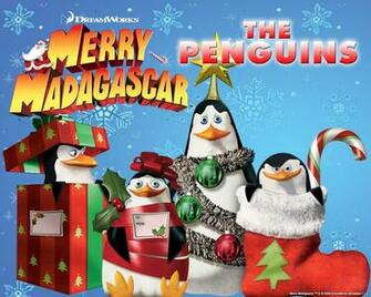 Penguins Of Madagascar At Christmas Wallpaper Cartoon