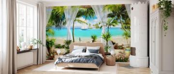 Bungalow On The Beach Popular Wall Mural Photowall