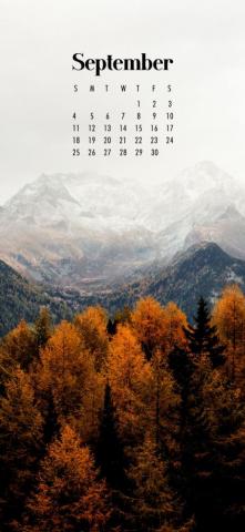 September Calendar Wallpaper Best Desktop Phone Background