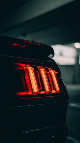Wallpaper Car Black Taillight Backlight Red