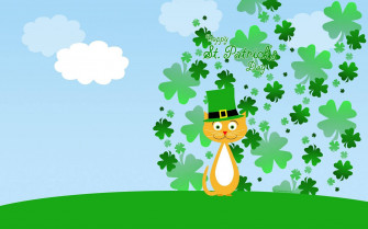 Ginger Cat St Patrick S Day Wallpaper