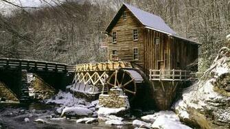 Glade Creek Grist Mill Wallpaper