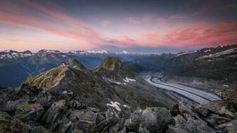 Alpenglow Switzerland Wallpaper