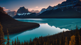 Mountain Lake Forest Nature Scenery 4k Wallpaper iPhone HD Phone