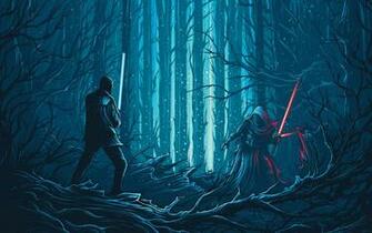 Parede Star Wars The Force Desperta Filmes Kylo Ren Vs Luta Finn