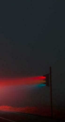 Rural Stoplight Road Scenery Blue iPhone 5s Wallpaper