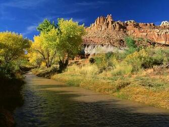 The Castle Along Fremont River Capitol Reef National Park Utah