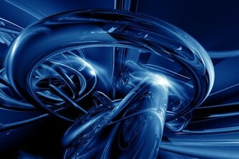 Liquid Metal Blue Azul Abstracto 3d Wallpaper